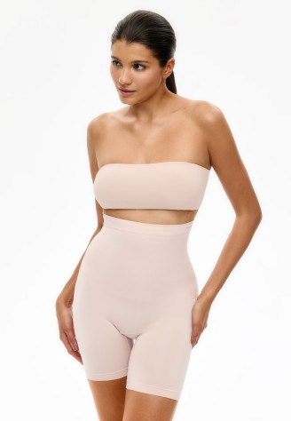 Шорты с завышенной талией корректирующие телесные