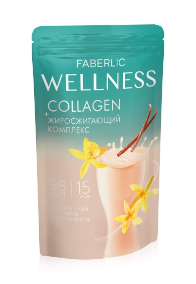 Протеиновый коктейль с коллагеном и жиросжигающим комплексом Wellness, вкус «Ваниль»