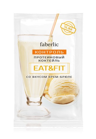 Протеиновый коктейль Eat&Fit со вкусом крем-брюле