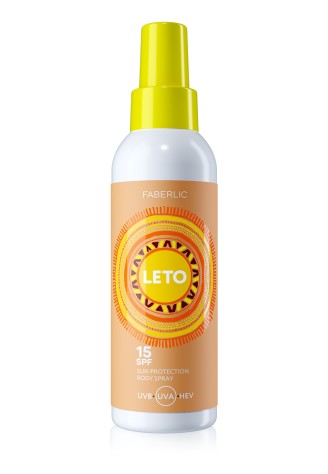 Спрей для тела солнцезащитный SPF 15 Leto