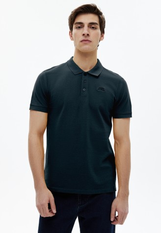 Поло пике для мужчины, цвет темно-синий