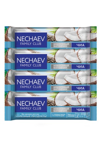 Батончик кокосовый «Чиа», 4 шт.