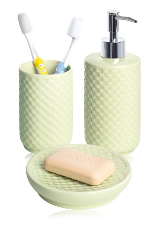 Набор для ванной комнаты зеленый