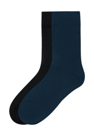 Мужские носки из смесового хлопка, цвет темно-синий/черный