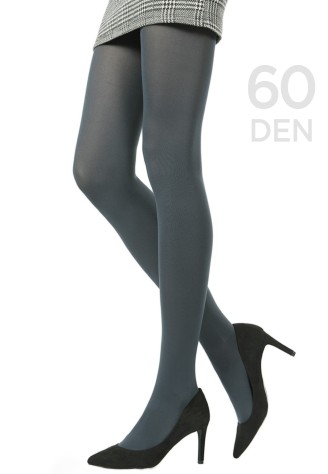 Цветные колготки, 60 den, серые