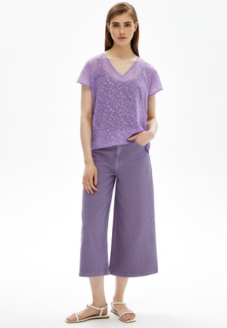 Кюлоты, цвет лавандовый