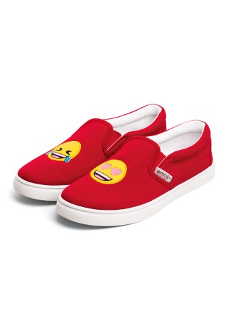 Слипоны женские красные