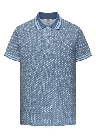 Поло с принтом для мужчины, цвет голубой