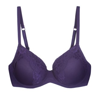 Бюстгальтер с формованной чашкой «Элеганс», цвет черничный