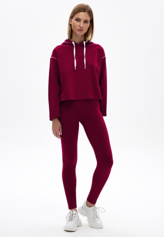 Легинсы, цвет бордовый