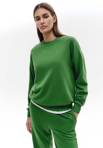 Свитшот из футера, цвет зеленый