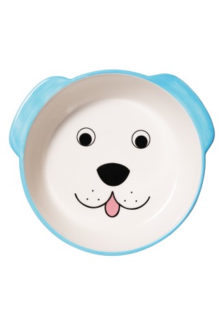 Миска для собаки голубая