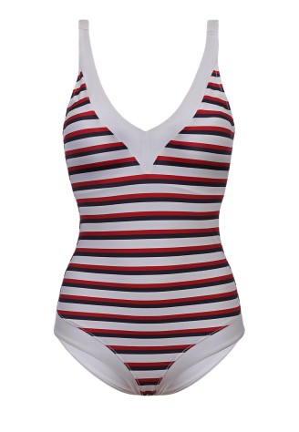 Слитный купальник с морским принтом