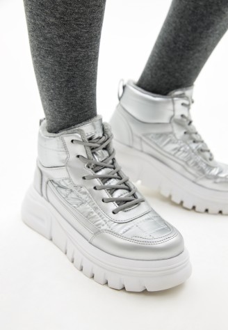 Кроссовки Eva, цвет серебряный