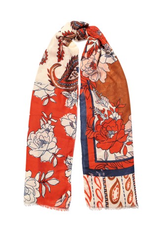 Палантин с цветочным орнаментом