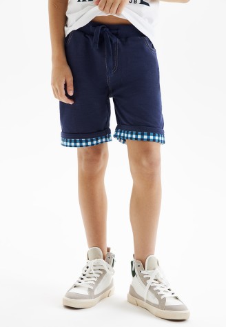 Шорты из футера для мальчика, цвет синий