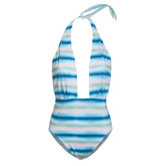 Сплошной купальник «Фестиваль», многоцветная полоска