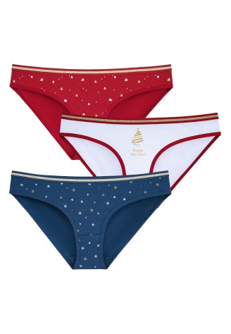 Новогодний набор трусиков, 3 шт.