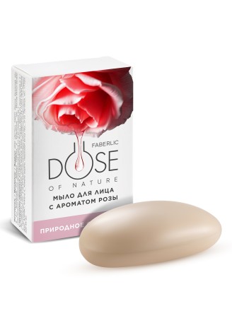 Мыло для лица с ароматом розы Dose of Nature