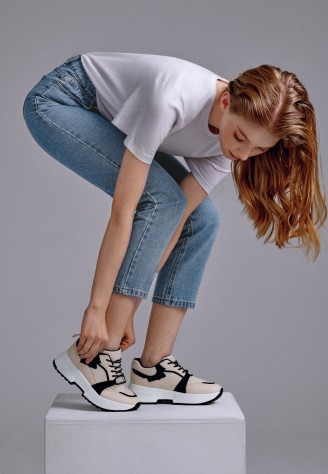 Кроссовки Hilary, цвет молочно-чёрный