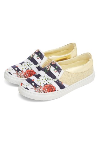 Слипоны для девочек Sakura золотистые