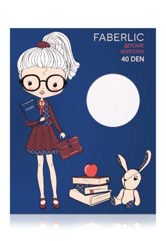 Колготки детские SD400, плотность 40 den, цвет белый