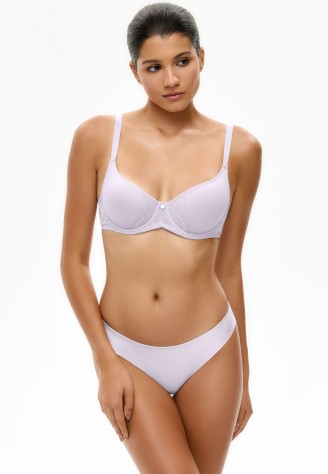 Бесшовные трусы танга, цвет лавандовый