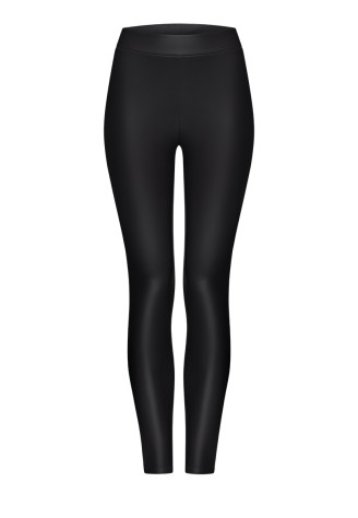 Легинсы из экокожи, цвет черный