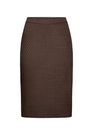 Юбка из жаккарда, цвет «темное какао»