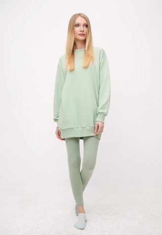 Легинсы, цвет фисташковый меланж