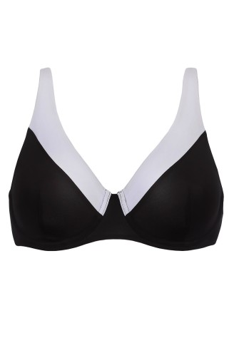 Лиф мягкий на косточках, цвет чёрно-белый