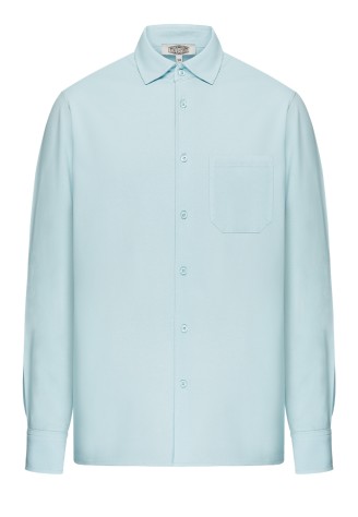 Трикотажная рубашка из пике для мужчины, цвет светло-голубой