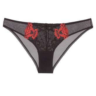 Трусы бразилиана «Версаль», цвет черный