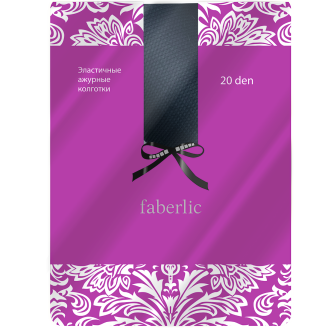 Эластичные колготки с рисунком сетка, 20 den, синие