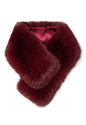 Горжетка из искусственного меха, цвет бордовый