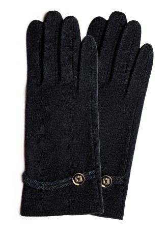 Перчатки из шерсти, цвет чёрный