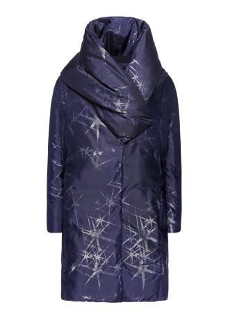 Пальто утепленное, цвет темно-синий