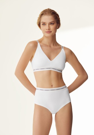 Трусы с завышенной талией, цвет белый