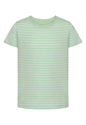 Трикотажная фуфайка с коротким рукавом для девочки, цвет мятный