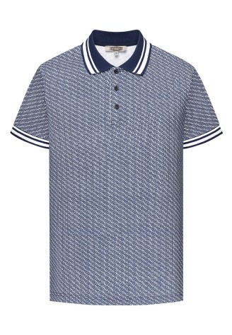 Поло с принтом для мужчины, цвет синий