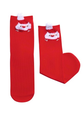 Хлопковые женские носки, цвет красный