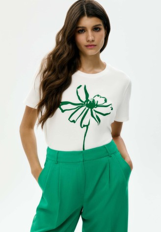 Женская футболка «Цветы», принт «Астра»