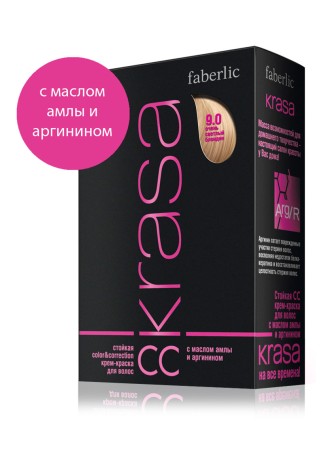Стойкая СС крем-краска для волос Krasa с маслом амлы и аргинином