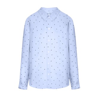 Рубашка с набивным рисунком для мужчины, цвет голубой