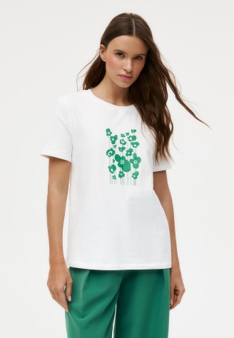 Футболка с цветочным принтом «Виола»