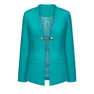 Жакет трикотажный, цвет бирюзовый