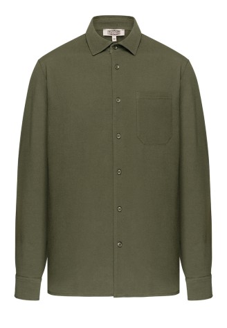 Трикотажная рубашка из пике для мужчины, цвет хаки