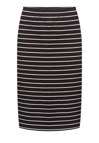 Юбка в полоску, цвет черный