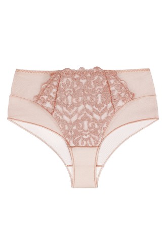 Трусы с завышенной талией «Эрмитаж» бежево-серые