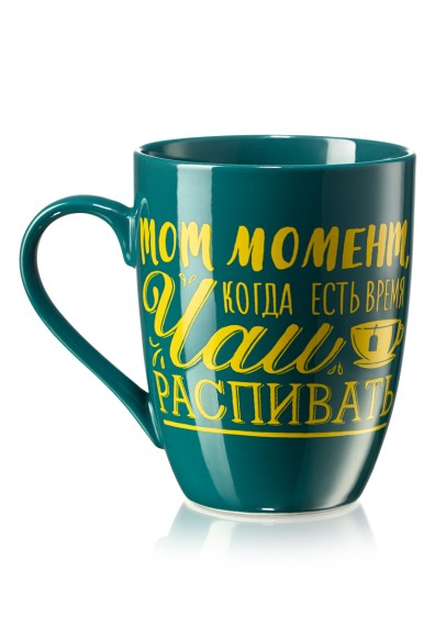 Кружка «Тёплые моменты», цвет зелёный